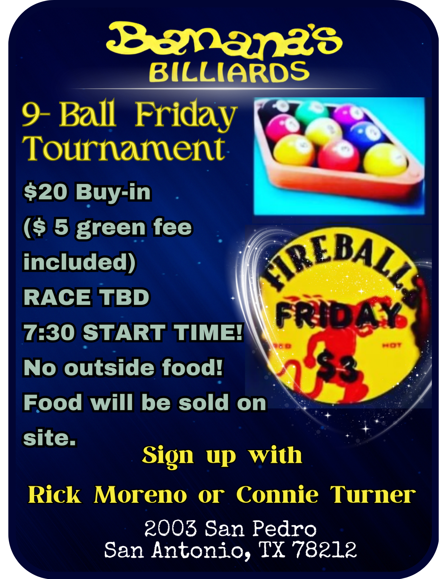 Banana's Billiards Tournaments